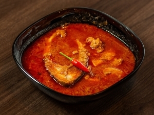 Christmas fish soup with carrots and carrots
