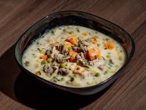 Tárkonyos libaragu leves