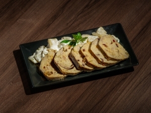 Libamáj terrine majonézes burgonyasalátával