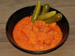 Potato stew with sausages