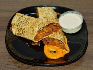 Mexikói marhásúsos wrap tejföllel Mexikói marhásúsos wrap tejföllel